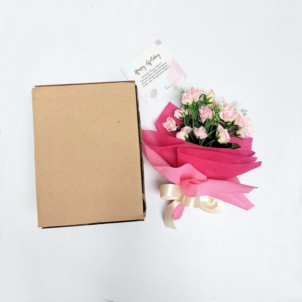Buket bunga artificial mini buket bunga pernikahan bouquet wisuda bunga plastik rustik