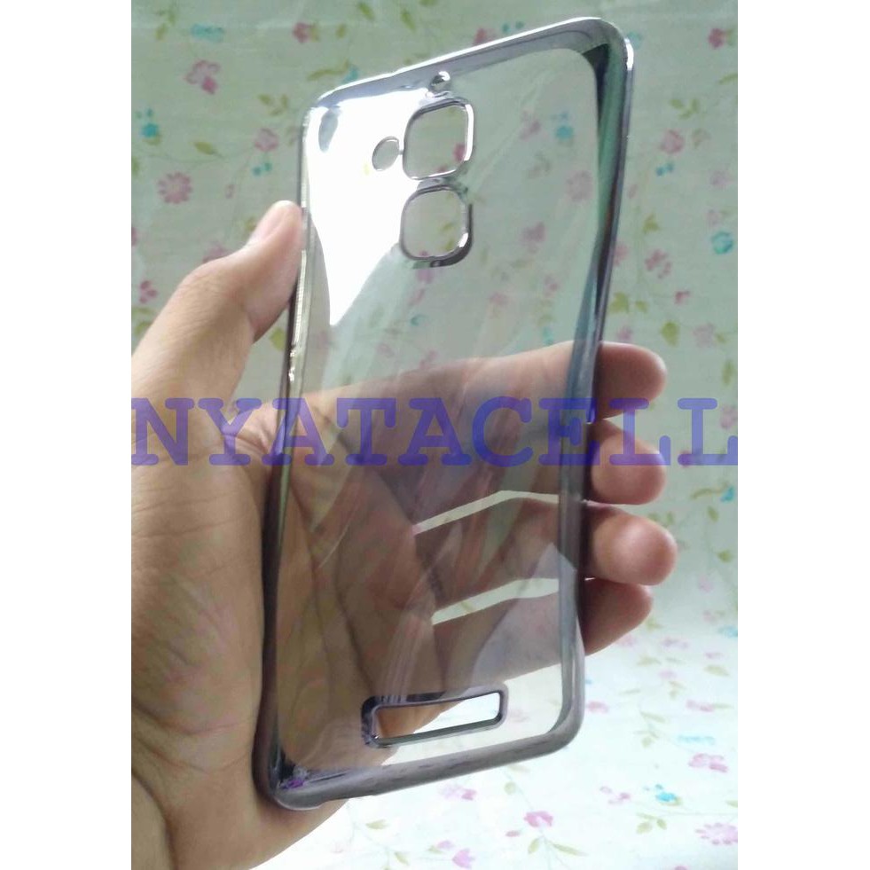NEW CASE LIST CHROME ASUS ZENFONE 3 MAX 5,2 ZC520 SOFTCASE/TPU/SOFT/CASING - HITAM MILENIA