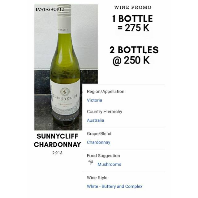 

SUNNYCLIFF CHARDONNAY - 750ml