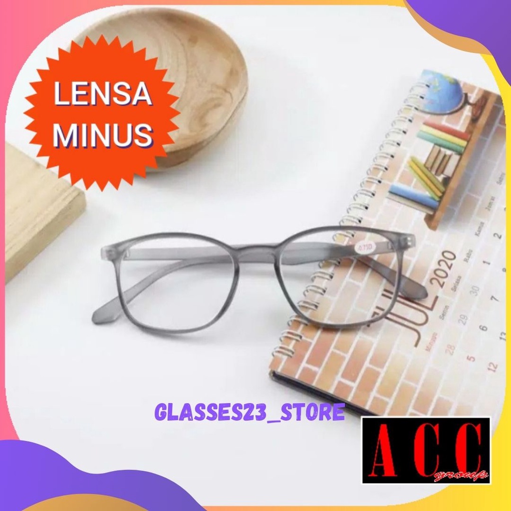 NEW TERBARU- Kacamata Minus Jarak Jauh Unisex - Frem CASUAL  Sungglases - Lensa Optik - Design Korea Oval Fashion Style Min 50- Min 400 Ready Stock