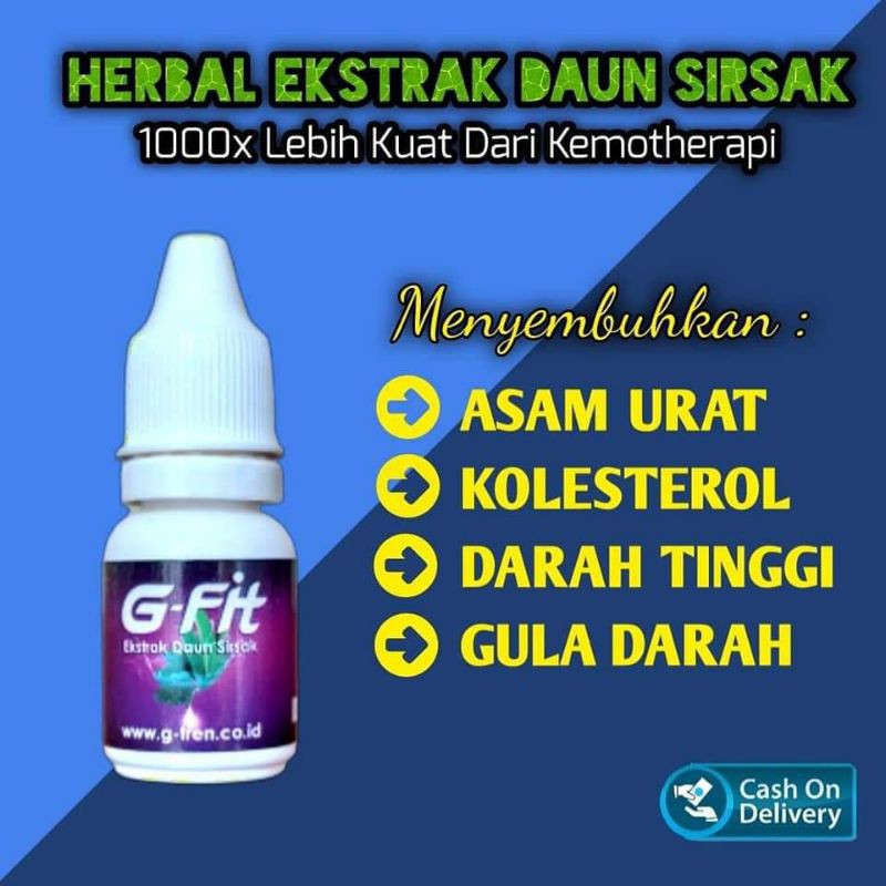 G-FIT Herbal Ekstrak Daun Sirsak Atasi Asam Urat Kolesterol Hipertensi Gula Darah