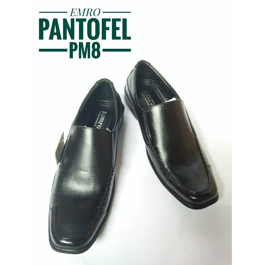 sepatu kerja pria/pantofel kulit EMRO PM08