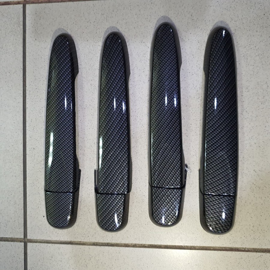 Cover handle pegangan pintu mobil toyota calya sigra carbon karbon