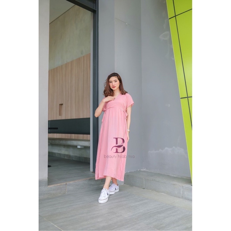 BESTSELLER | LONGDRESS KIMONO | HOMEDRESS KIMONO PANJANG BUSUI | BAJU TIDUR KIMONO | DASTER KIMONO-kimono long peach