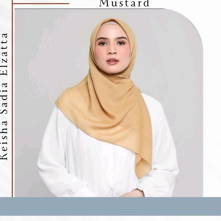 SALEE.. Hijab Segi Empat Warna Pink Salem Scarf Polos Elzatta