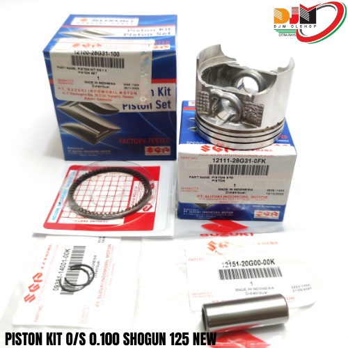 Piston Kit Shogun 125 New Original Suzuki SGP 12100-28G31-0F0-050-100