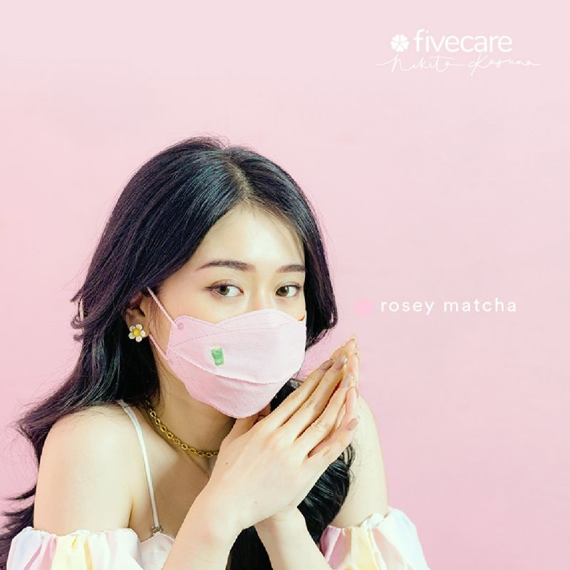 15PCS MASKER MEDIS KF94 DENGAN EMOJI LUCU WARNA SOFT PASTEL 4PLY EARLOOP TALI ADJUSTABLE STIKER MASK