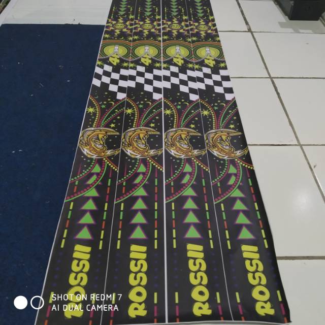 decal sticker velg zian rossi ring 17 variasi hitam