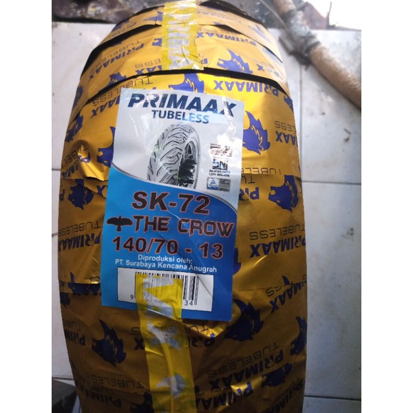 Ban motor NMAX Primaax 140/70-13 SK 72 Primax SK72 ban belakang tubeless