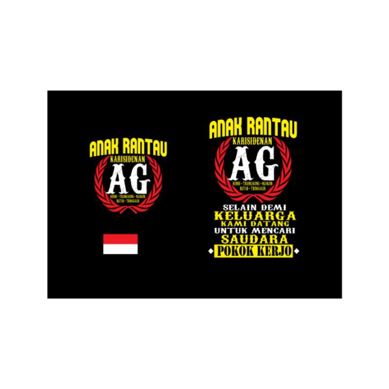 Kaos Sablon Satuan AG Anak Rantau atau Plat nomer AG= Nganjuk tentukan Plat Kalian
