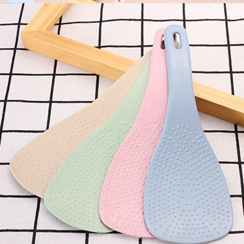 Hot Sale/Sendok Dayung Nasi Jerami Gandum Lingkungan/Kitchen Anti Lengket Ladle Table Rice Scoop/Aksesoris Saji Dapur
