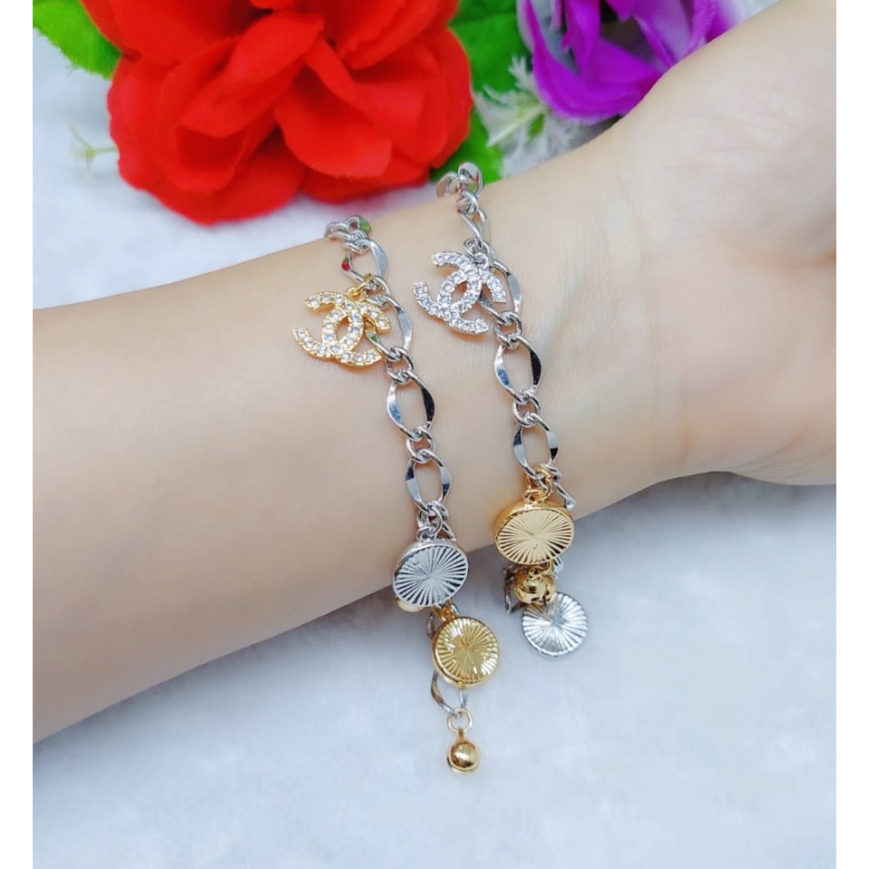 Gelang kombinasi lapis emas  perhiasan fashion