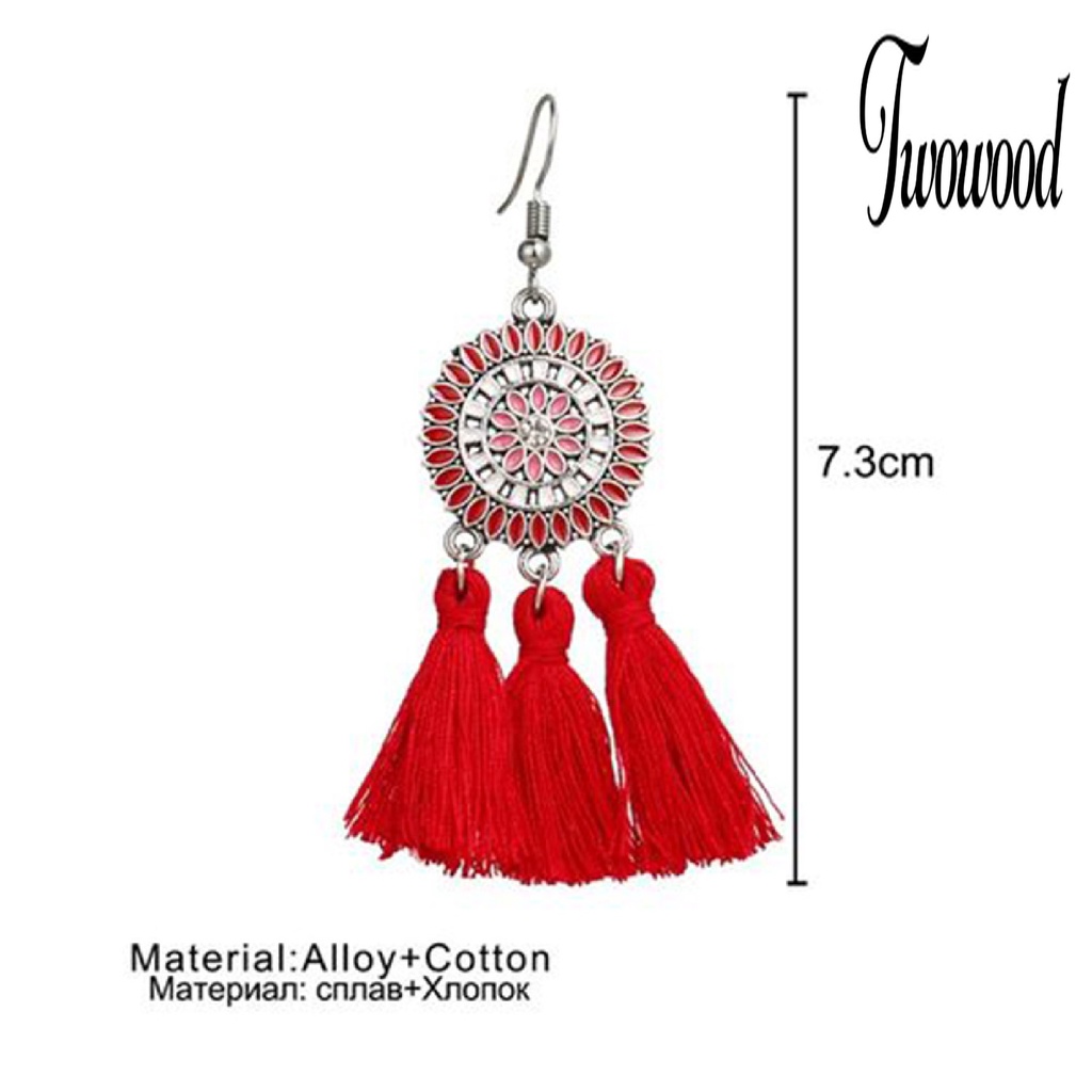 Anting Rumbai Menjuntai Bentuk Bunga Matahari Bahan Alloy Gaya Bohemian Untuk Ulang Tahun