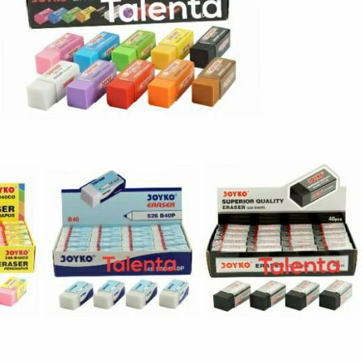 

▼ Penghapus Pensil Joyko Kecil - 1 pak (40pc) - Putih ♜