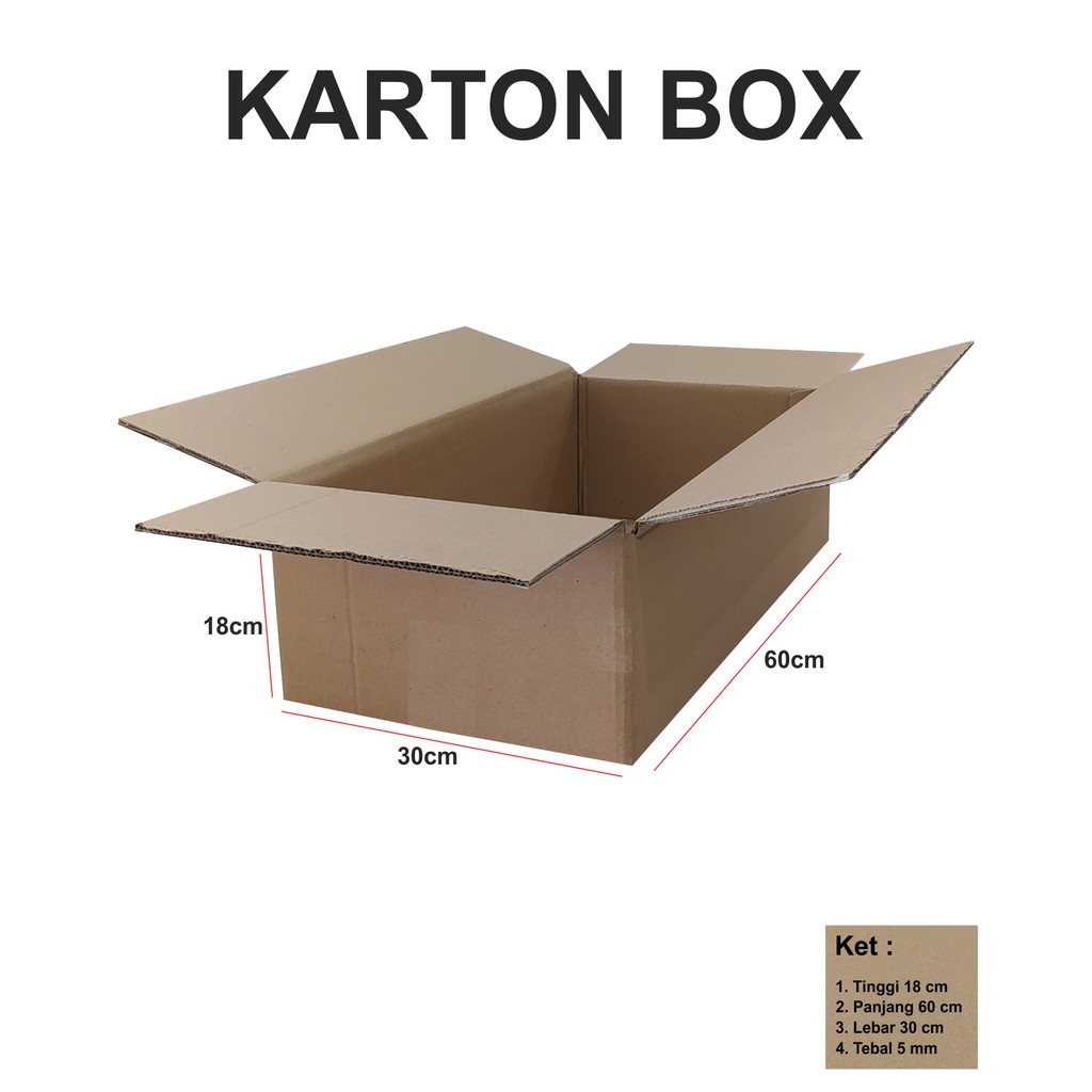 

KARDUS / KARTON BOX ukur 60x30x18 cm UNTUK PACKING