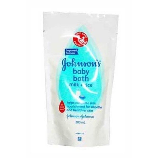 JOHNSON'S BABY BATH MILK&amp;RICE REFILL 200ML 4204