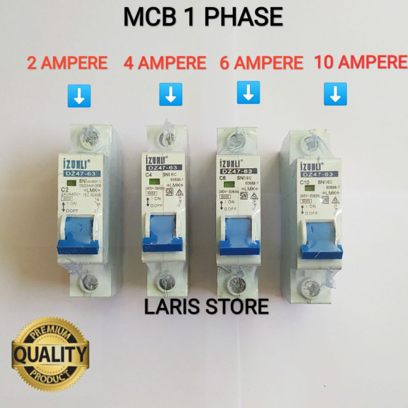 MCB 1 Phase 2 4 6 10 Ampere Berkualitas