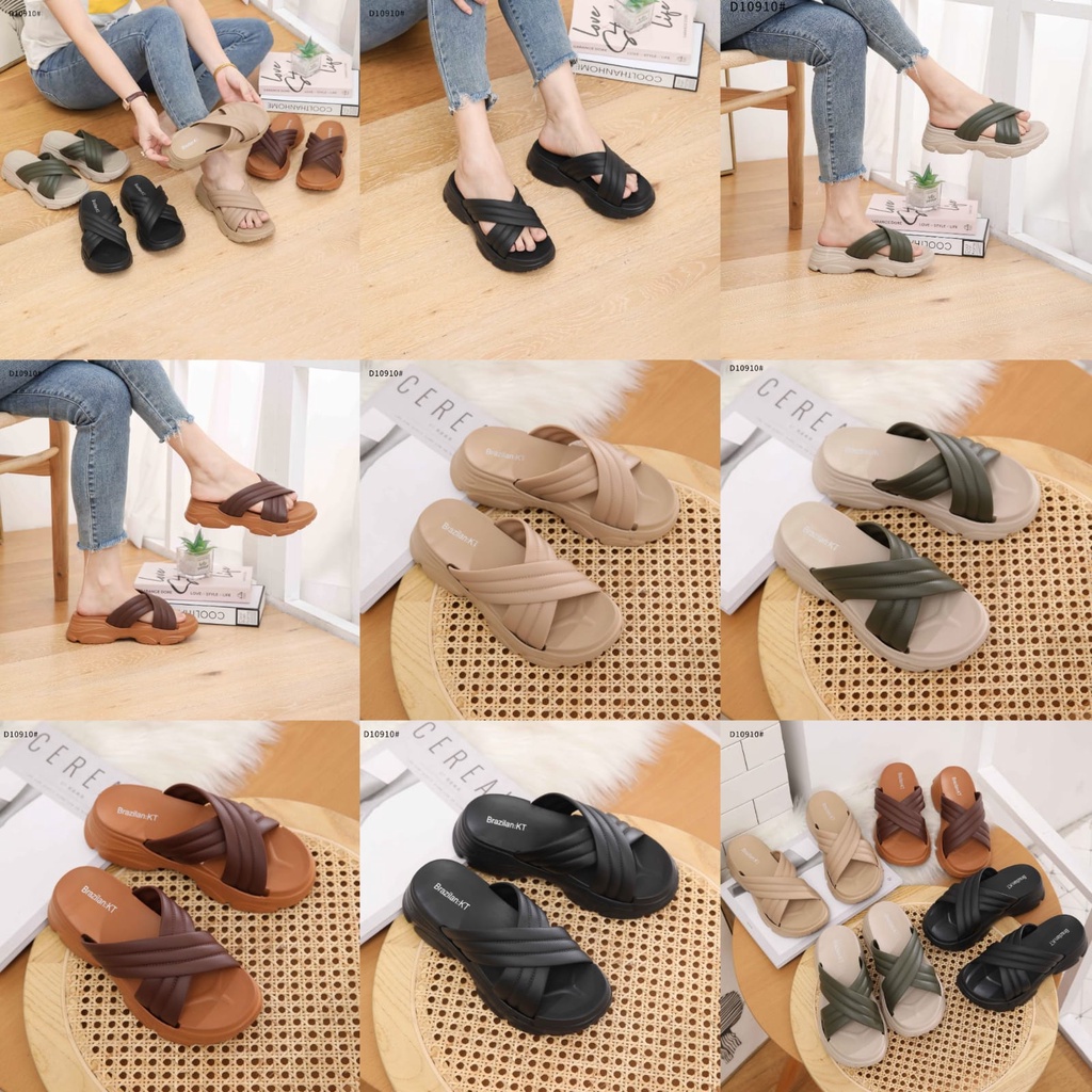 Slippers For Women With Rubber Sandal D10910