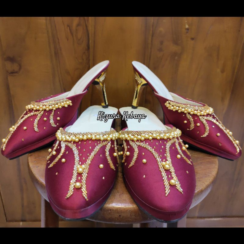 Selop Sandal Sendal Pengantin Payet Sepasang Couple