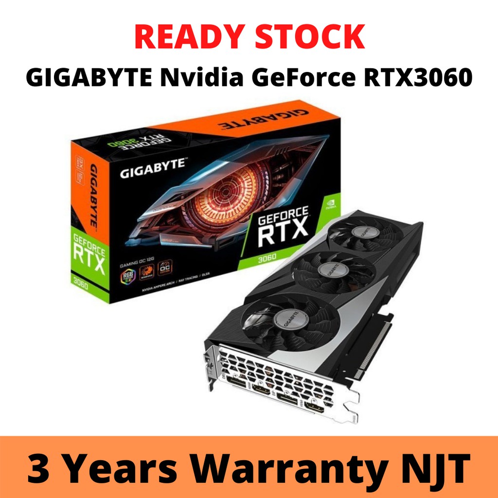 GIGABYTE Nvidia GeForce RTX 3060 RTX3060 12GB GV-N3060GAMING OC-12GD - READY STOCK GARANSI RESMI
