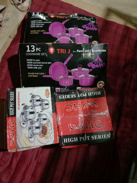 Panci Set 13 Pcs Tri J Bahan Marble Bergaransi