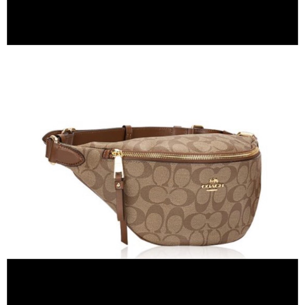 Coach Signature Belt Bag Khaki Saddle - ORIGINAL 100%