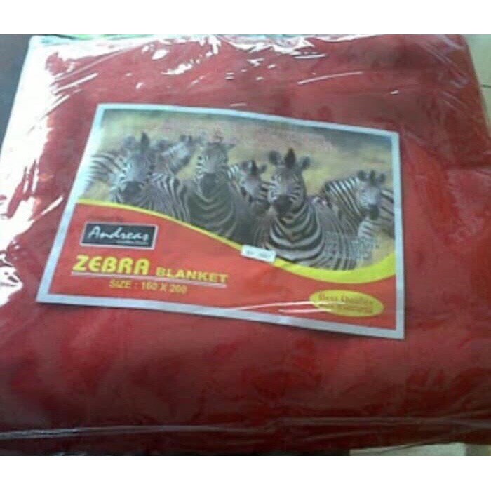 Selimut wol zebra 160x200