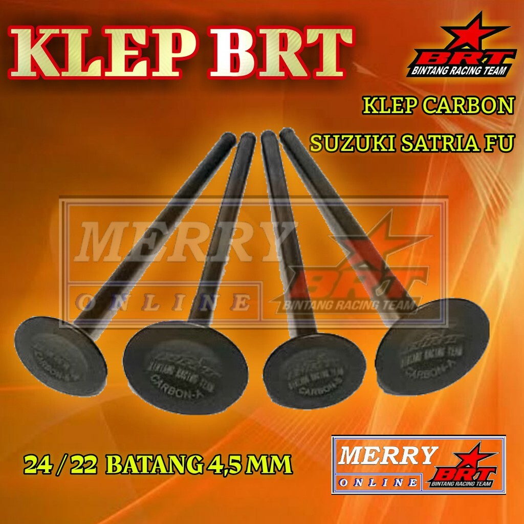 Klep Carbon BRT Satria Fu 24 22 batang 4,5mm