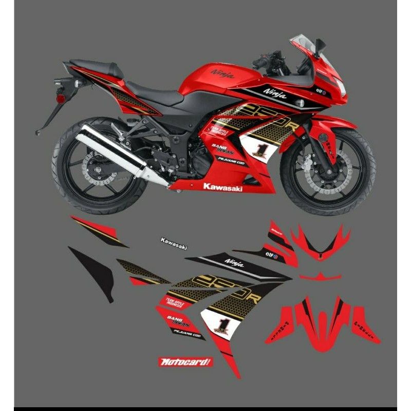 Striping Sticker Ninja Karbu 250 / Decal Variasi Kawasaki Ninja 250 Karbu