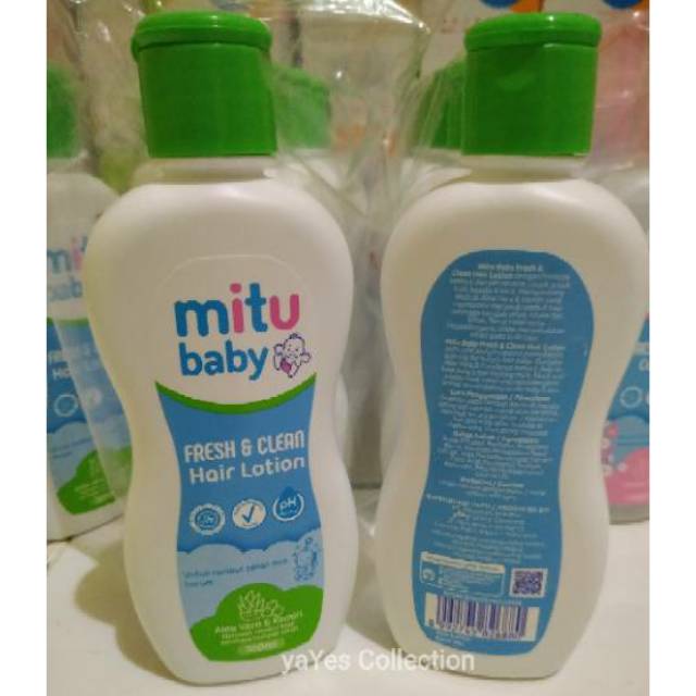 Hair lotion natural mitu baby 100 ml aloe Vera kemiri urang aring minyak rambut bayi