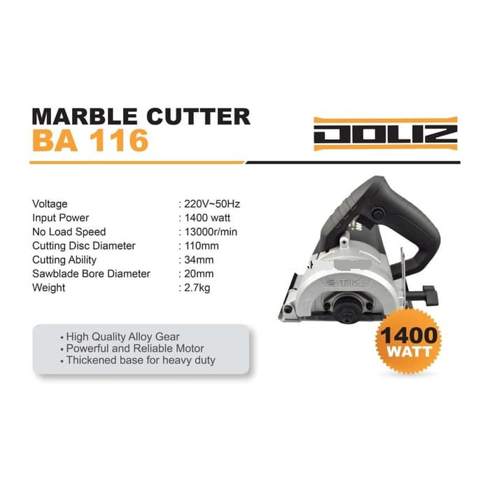 Mesin Potong Keramik Granite Marble Cutter DOLIZ BA 116