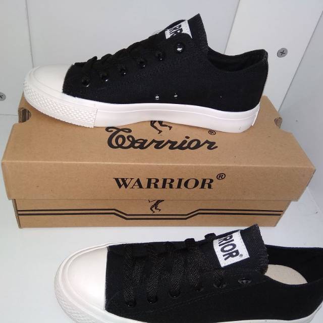 SEPATU WARRIOR / SEPATU WARIOR SPARTA LC BLACK BLACK WHITE