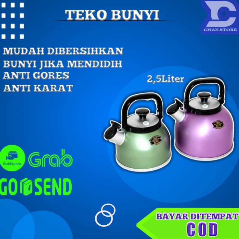 Jual Teko Kettle Ceret Siul Pemanas Air Bunyi Tempat Wadah Minum Panas