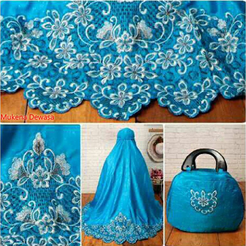 Slash Fashion Mukena Savira - Biru - Best Seller