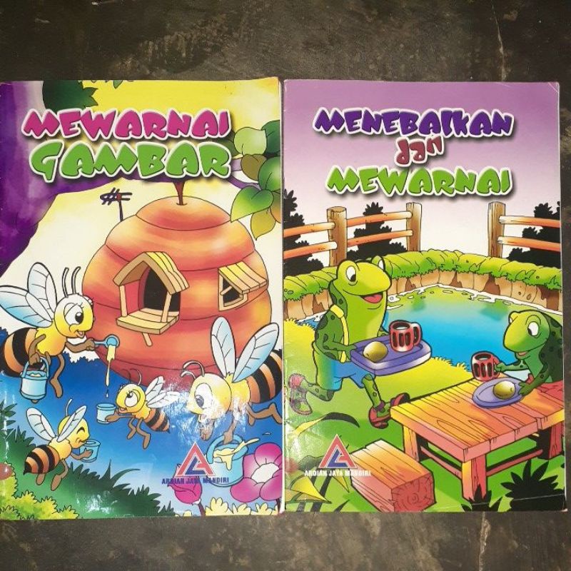 Buku Menebalkan dan Mewarnai Gambar  - untuk TK / PAUD