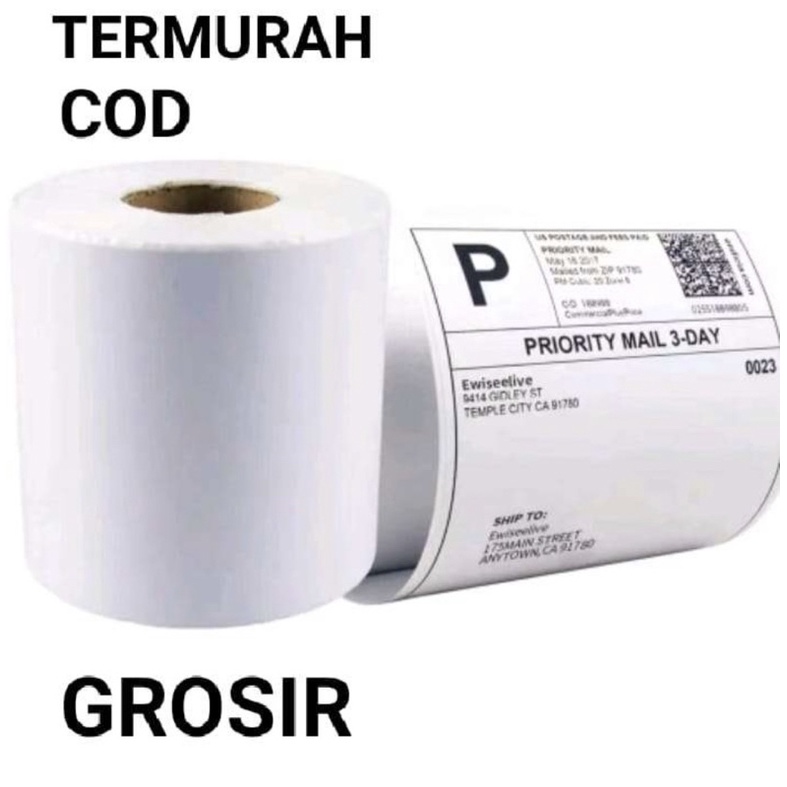 kertas label thermal 100 x 150 mm