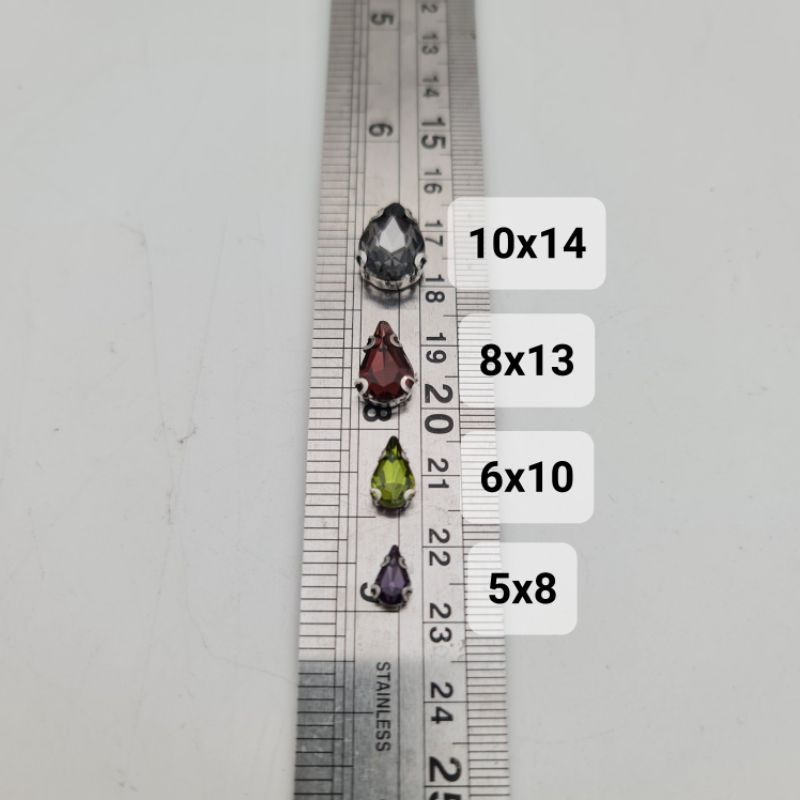 swarovski cangkang super ukuran 10x14 bentuk TETES  per butir