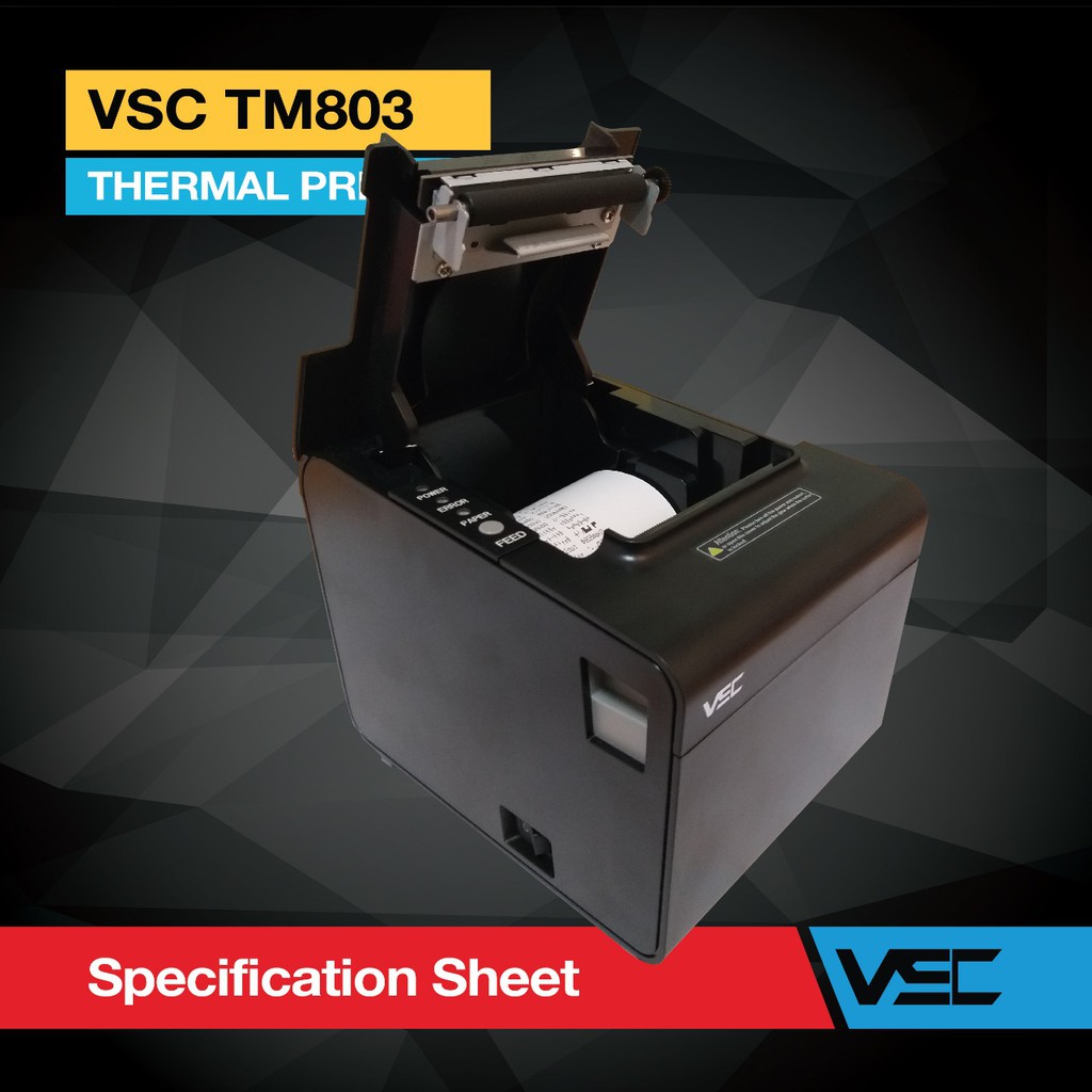 PRINTER KASIR THERMAL 80MM VSC TM-803 HIGH SPEED (USB+SERIAL+LAN)