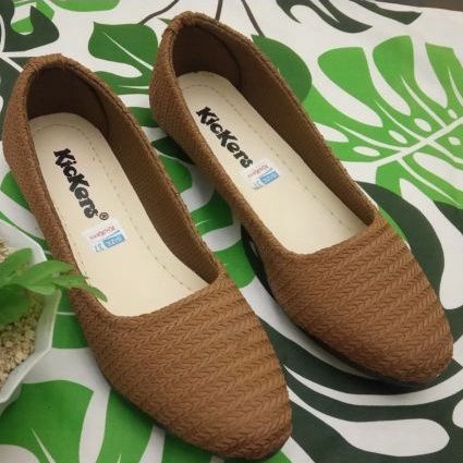 Sepatu Flat Shoes Wanita Kickers Rajut / Flatshoes Wanita / Flats hoes Kickers