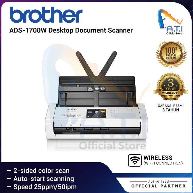 BROTHER Scanner ADS1700W ADS 1700W Scanner Brother ADS 1700 W Wireless