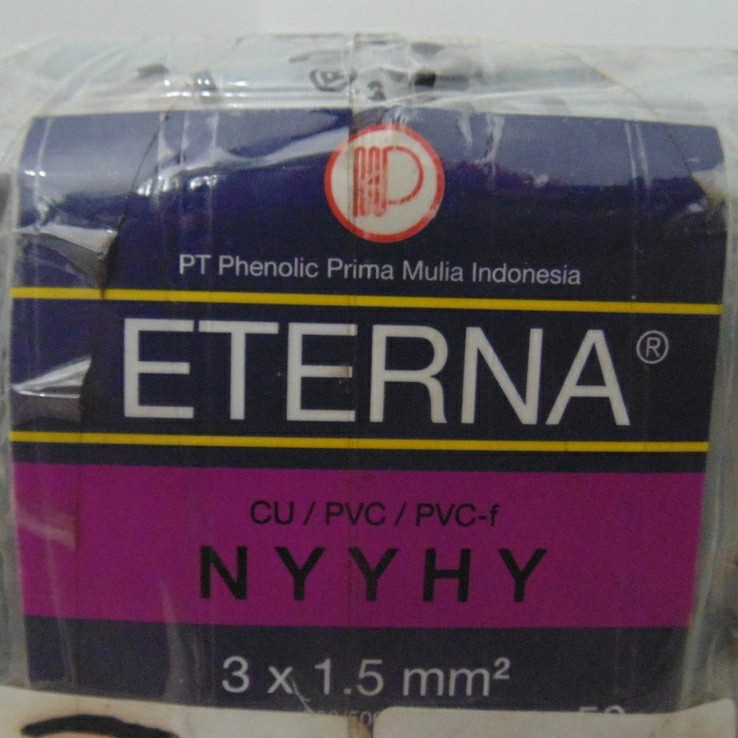 Kabel Serabut ETERNA NYYHY 3x1.5 (50Meter) Kabel 3 x 1.5 ETERNA NYYHY