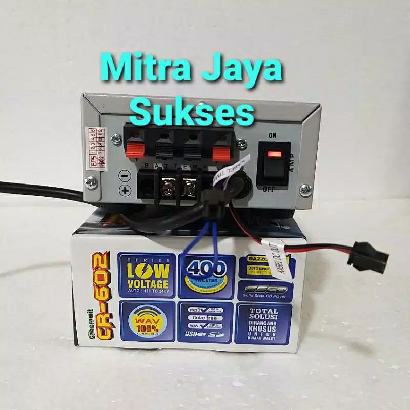 Paket Ampli Walet Caberawit CR 602 + Timer Kiya On Off Suara SP