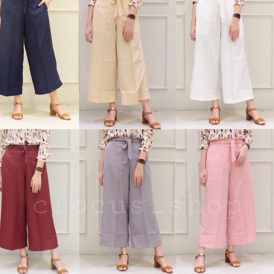 CS Celana  Ribbon Kulot  Cullote Pants Shopee Indonesia