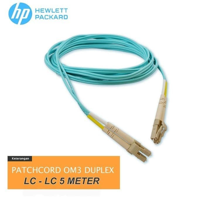 Patchcord Fiber Optik OM3 Duplex LC-LC Merk Hawlett Packard 5 Meter