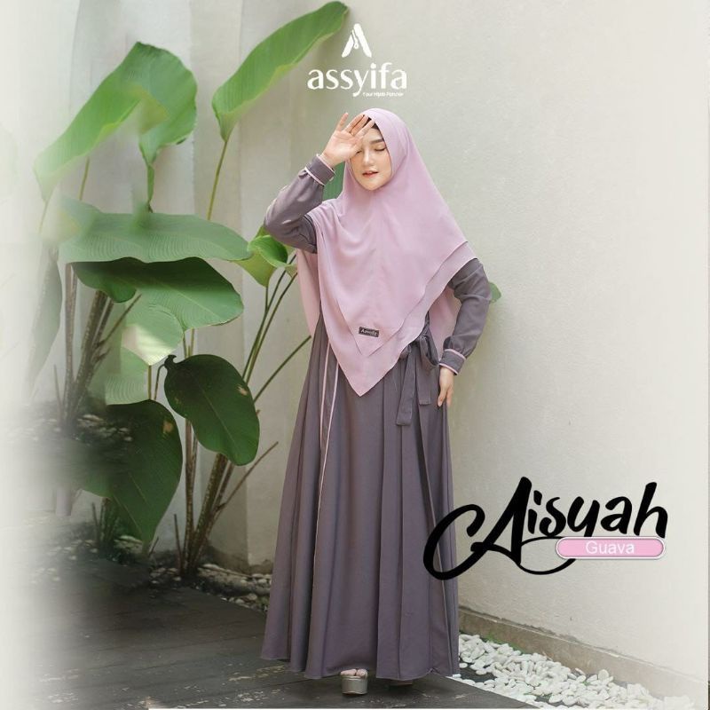 Set Gamis AISYAH by Assyifa , READY (Free Ciput)