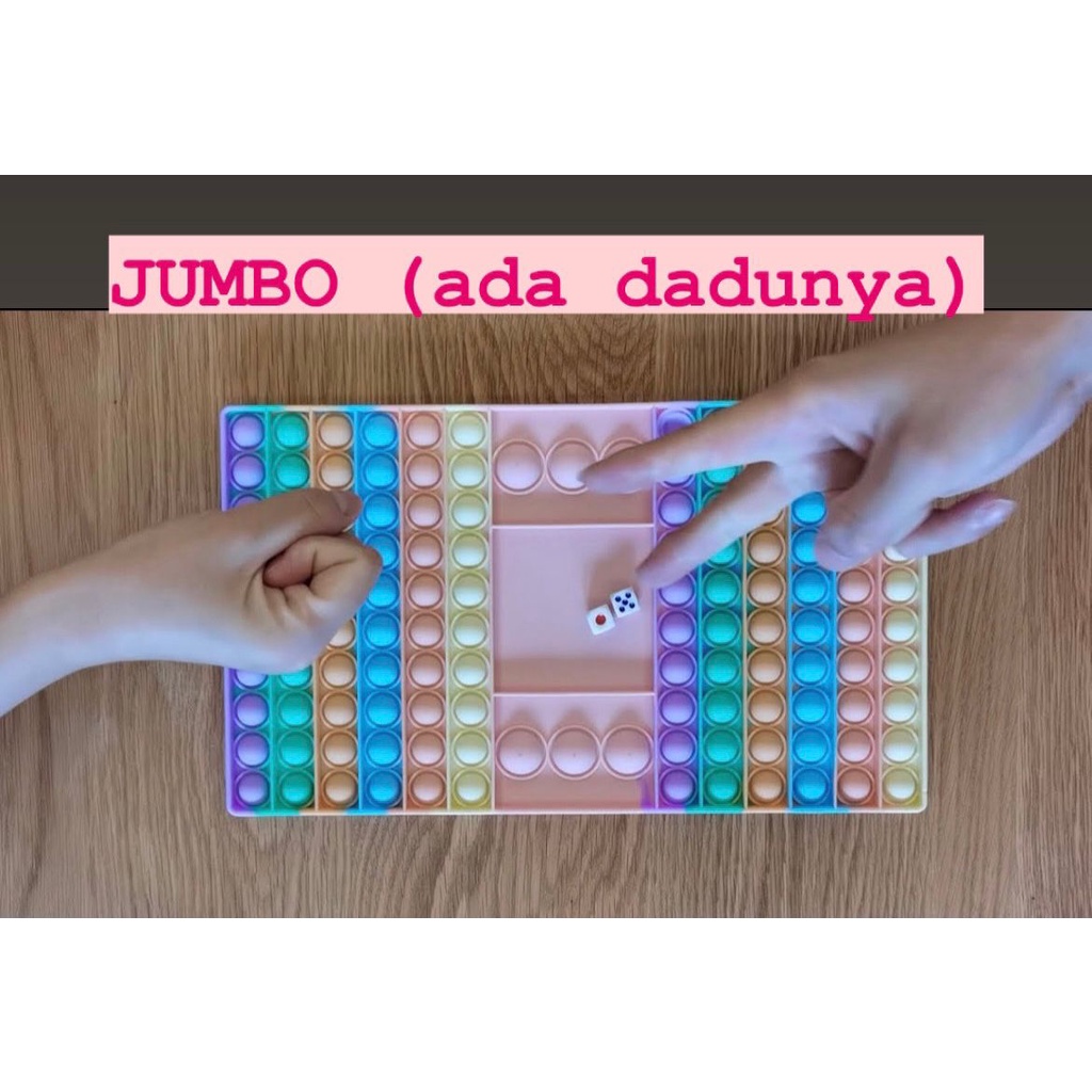 pop it rainbow jumbo-kotak dadu 32x 19cm