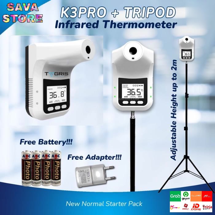 K3 Thermometer Pro non contact infrared sudah termasuk stand tripod