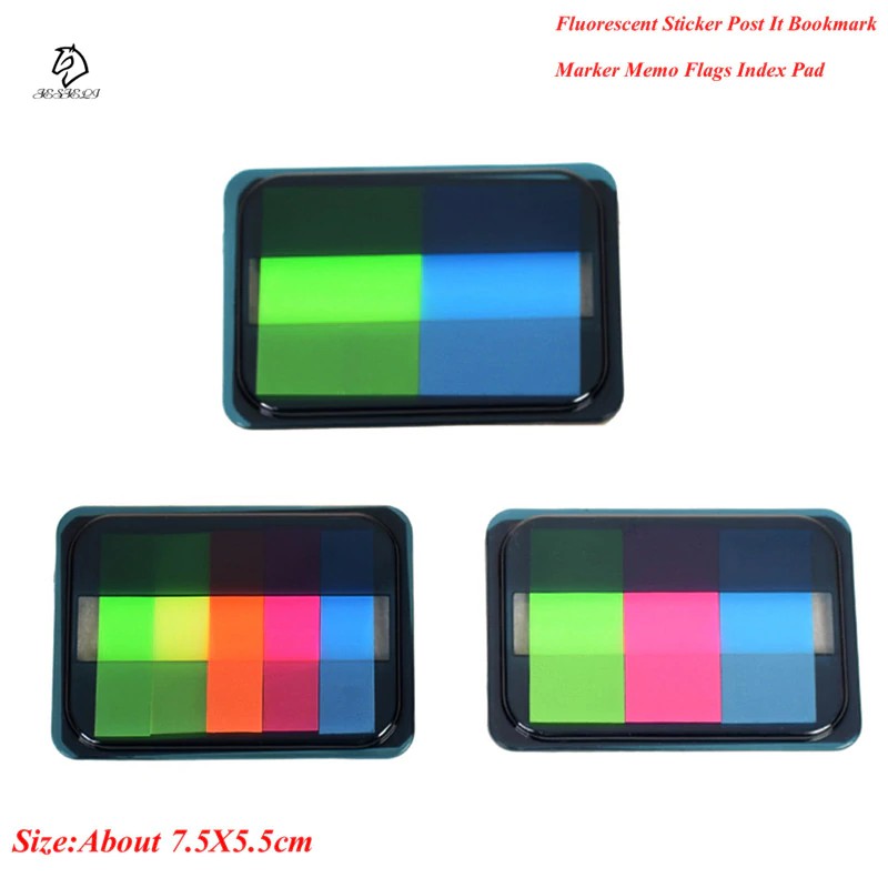 

INDORETAIL | Hot Sale Fluorescen Sticker Bookmark Marker Memo Pad Flags Index Tab Sticky Notes