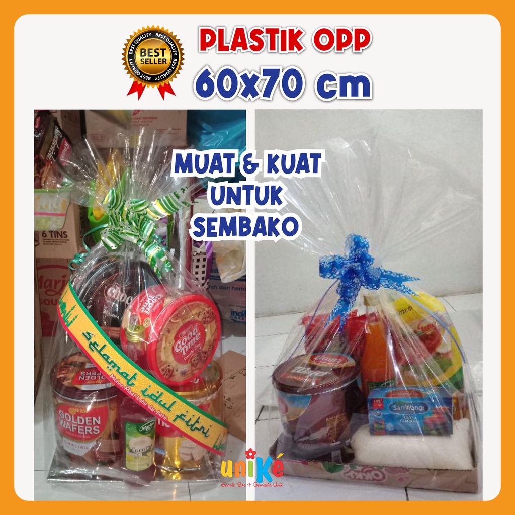 

PLASTIK OPP PARCEL 60X70 Packing Souvenir Ulang Tahun Praktis Bening Kaca Bingkisan Hajatan JUMBO