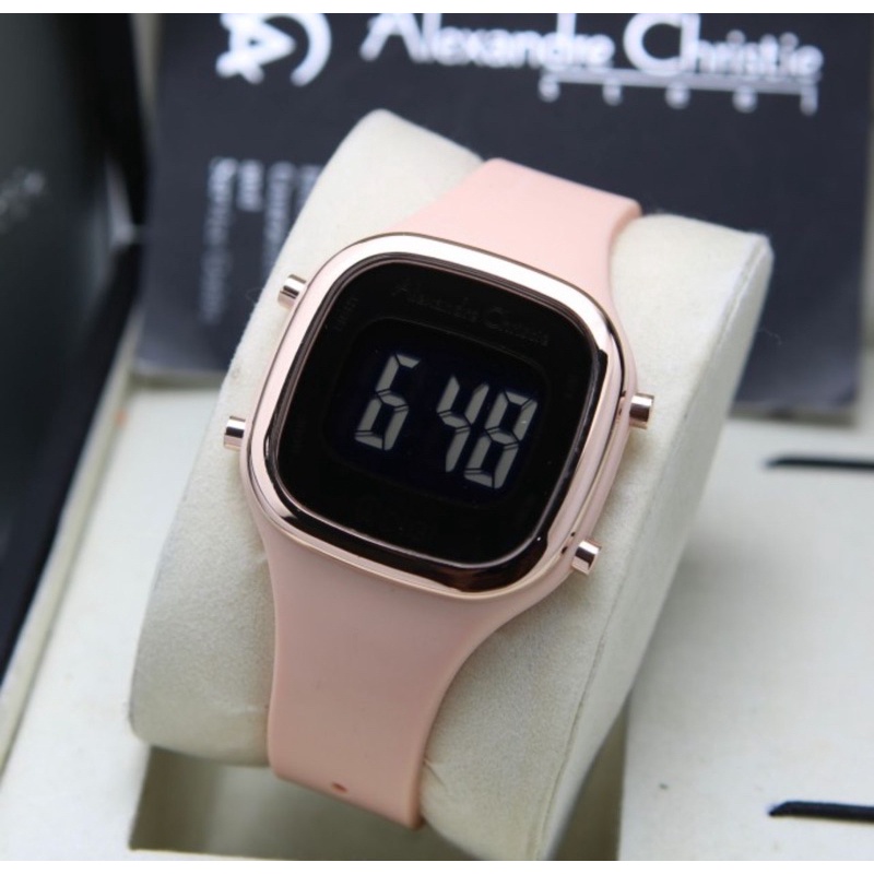 JAM TANGAN ALEXANDRE CHRISTIE AC 9336 WANITA!! MURAH MERIAH GARANSI RESMI!-PINK BLACK